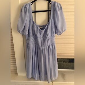 Light Blue Puff Sleeve Dress Abercrombie